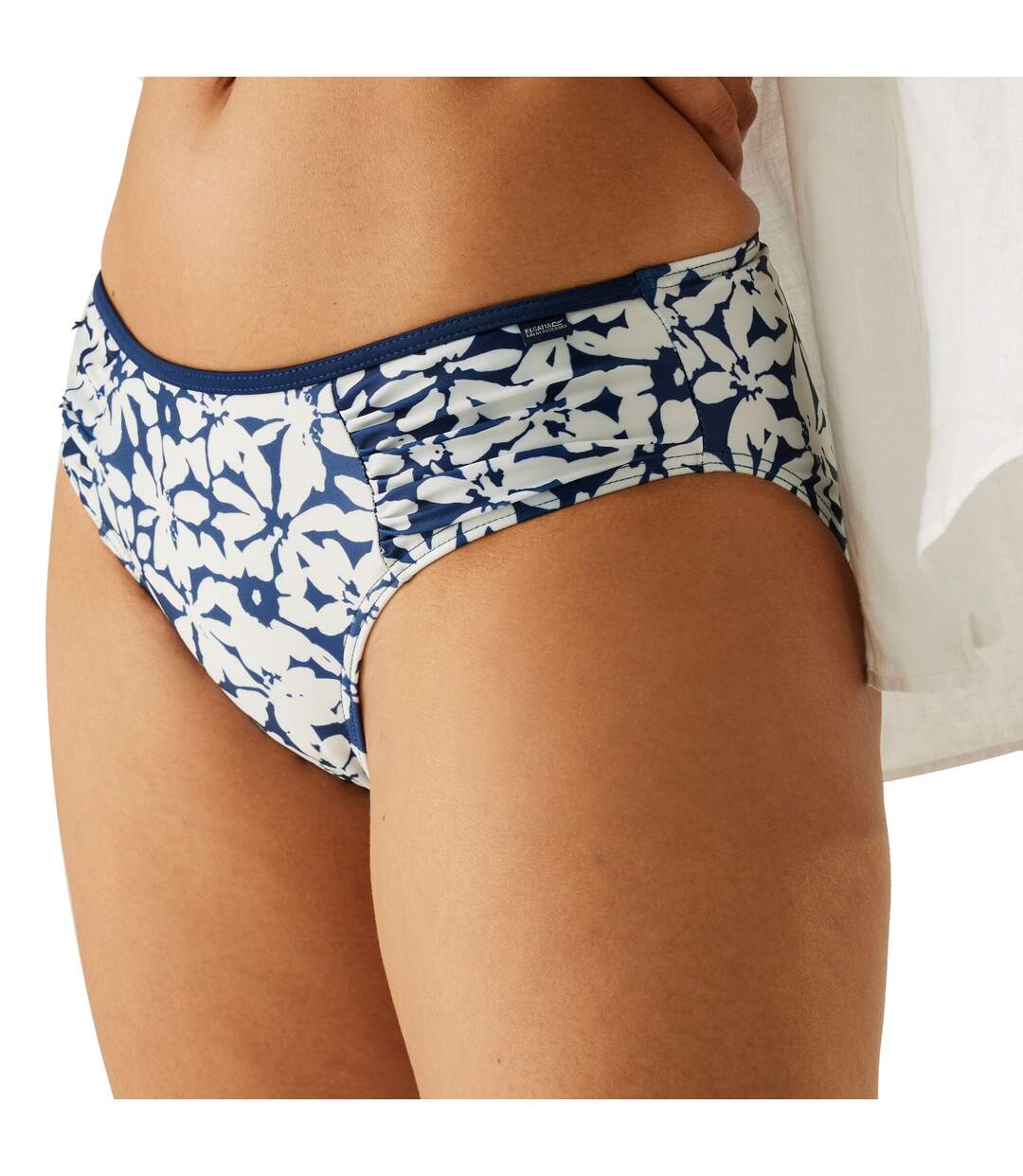 Womens/ladies Aceana Bikini Bottoms Navy White Regatta-4