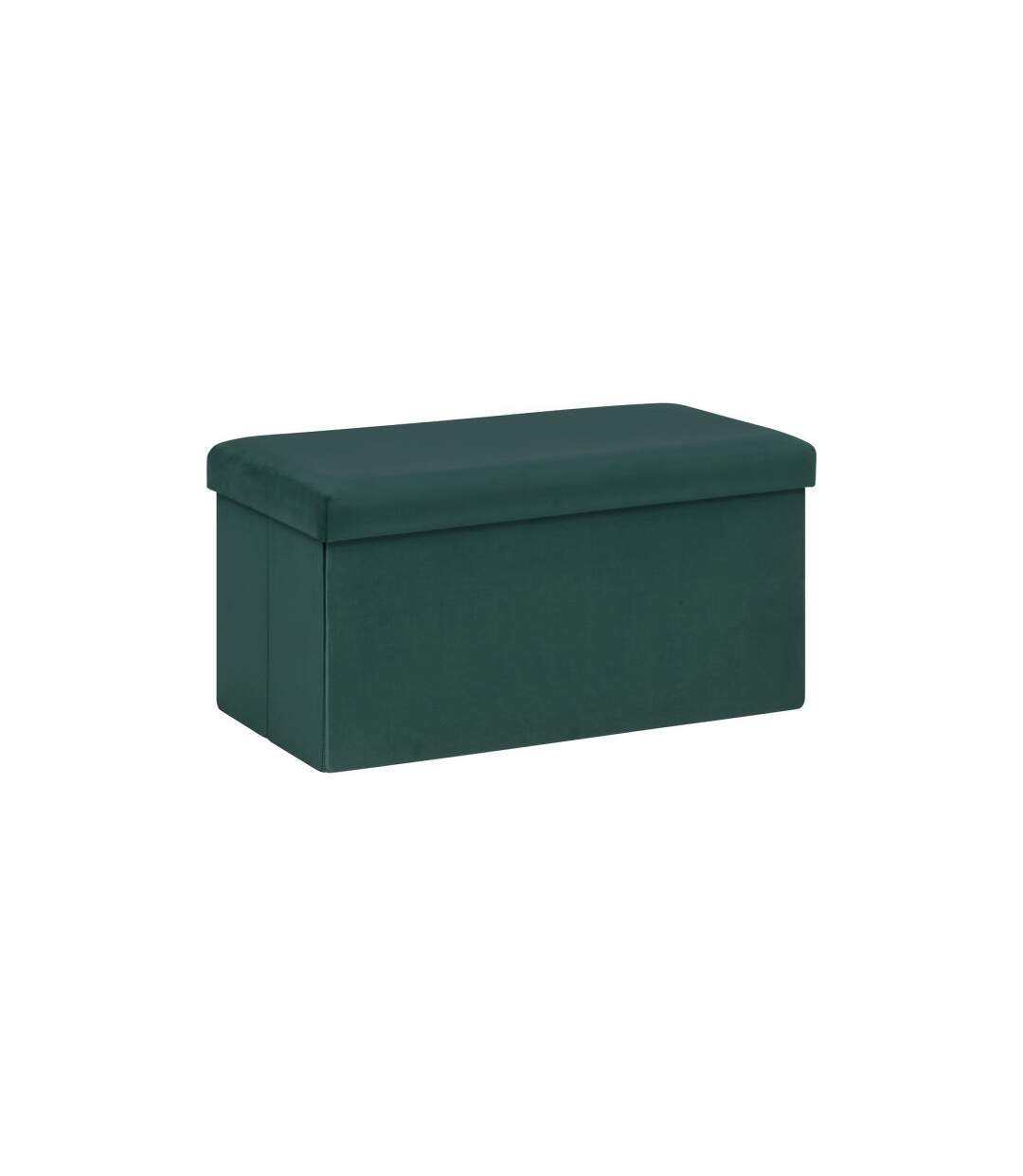 Pouf Pliable en Velours Tess 76cm Vert Cèdre-1