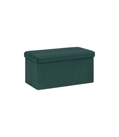 Pouf Pliable en Velours Tess 76cm Vert Cèdre