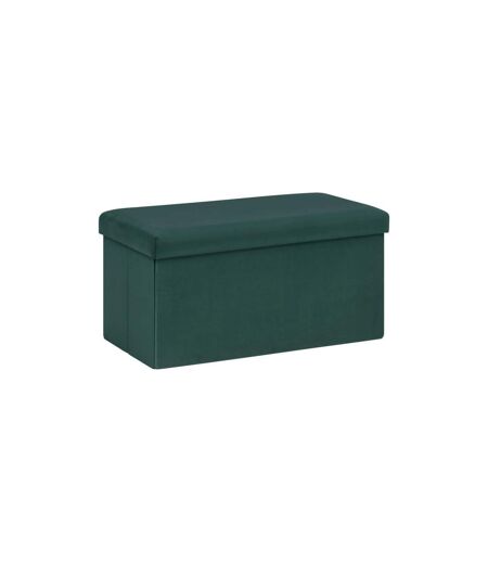 Pouf Pliable en Velours Tess 76cm Vert Cèdre