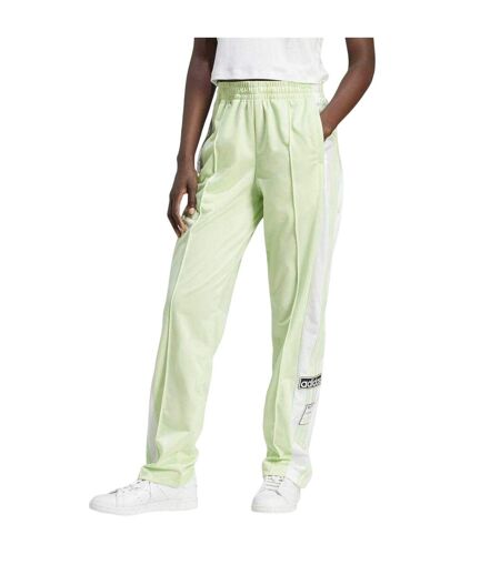 Womens/ladies Adibreak Stripe Tracksuit Bottoms Neon Lime Adidas