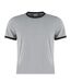 T-shirt Motif/style Ringer Homme Gris Clair Chiné Noir Kustom Kit-2