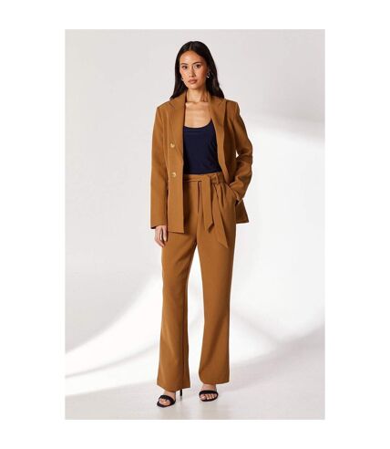 Womens/ladies belt wide leg trousers camel Principles