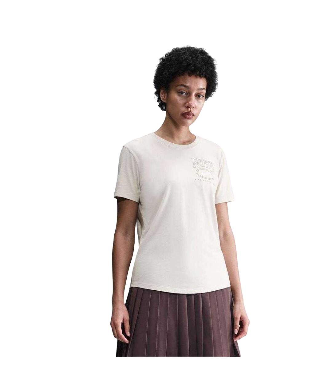 T-shirt Motif/style Swoosh Sportswear Club Femme Beige Clair Nike-2