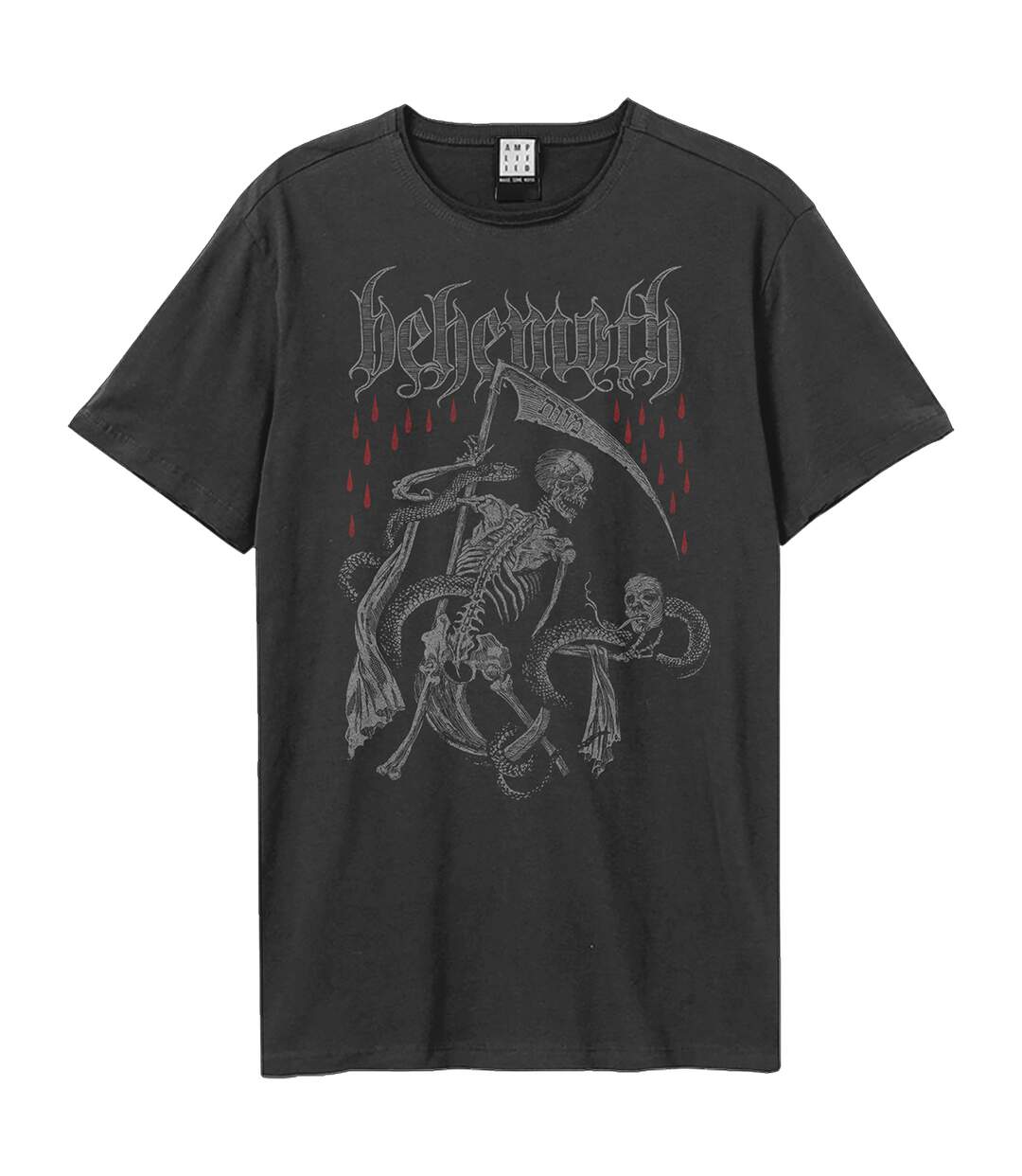 Unisex adult death entity behemoth t-shirt charcoal Amplified-1