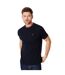 Mens tipped pique t-shirt navy Burton