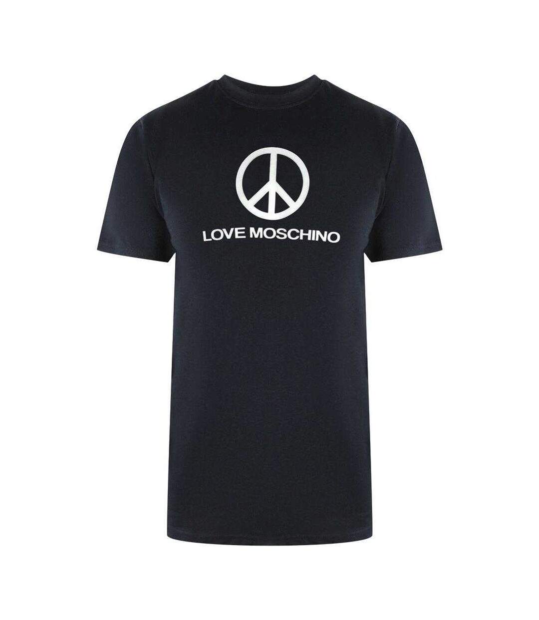 T-shirt Motif/style Symbole De La Paix Homme Noir Love Moschino-1