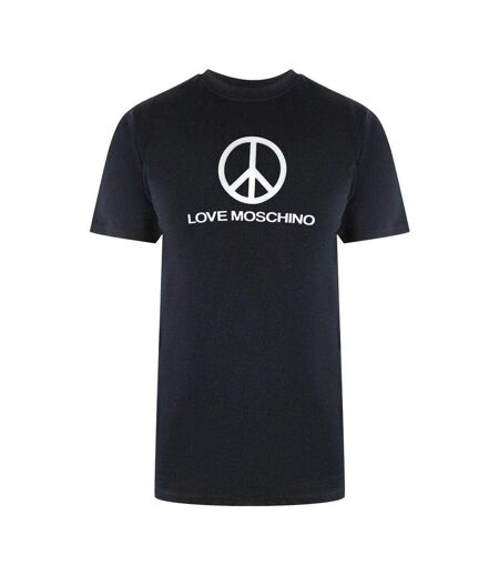 T-shirt Motif/style Symbole De La Paix Homme Noir Love Moschino