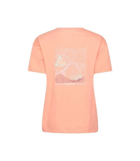 Womens/ladies Techy Mountain Relaxed Fit T-shirt Light Pink Mountain Warehouse