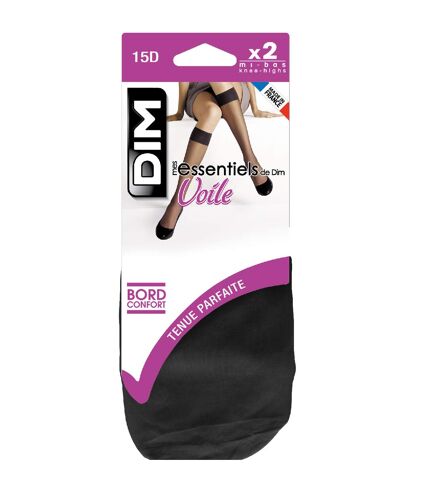 Lot de 2 paires de Mi-Bas Voile 15D Mes Essentiels de Dim