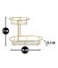 Plateau Décoratif 2 Niveaux Jade 36cm Or-5