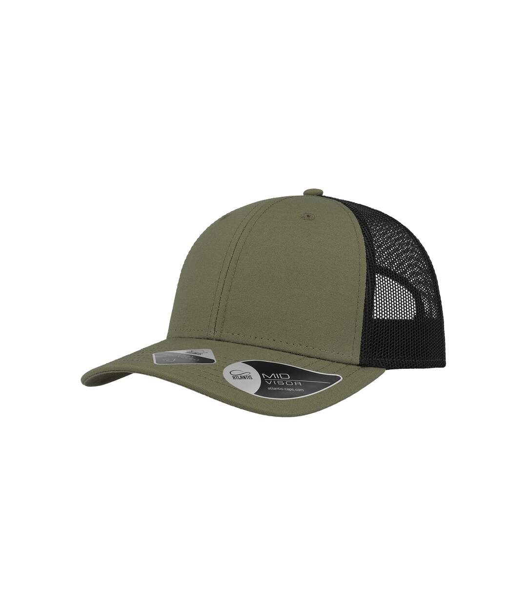 Casquette De Baseball Three Olive Noir Atlantis Headwear-3