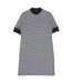 Womens/ladies Striped T-shirt Dress White Navy Fred Perry-2