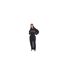 Womens/ladies Logo Relaxed Fit Varsity Hoodie Black Mars The Label-1
