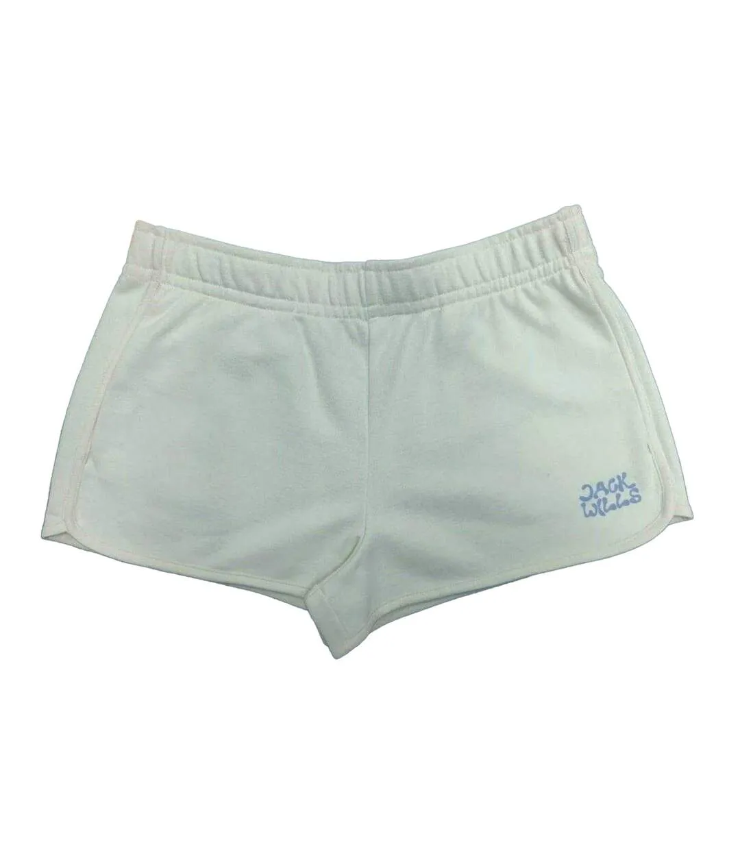 Womens/ladies Curved Sweat Shorts Vintage White Jack Wills-1