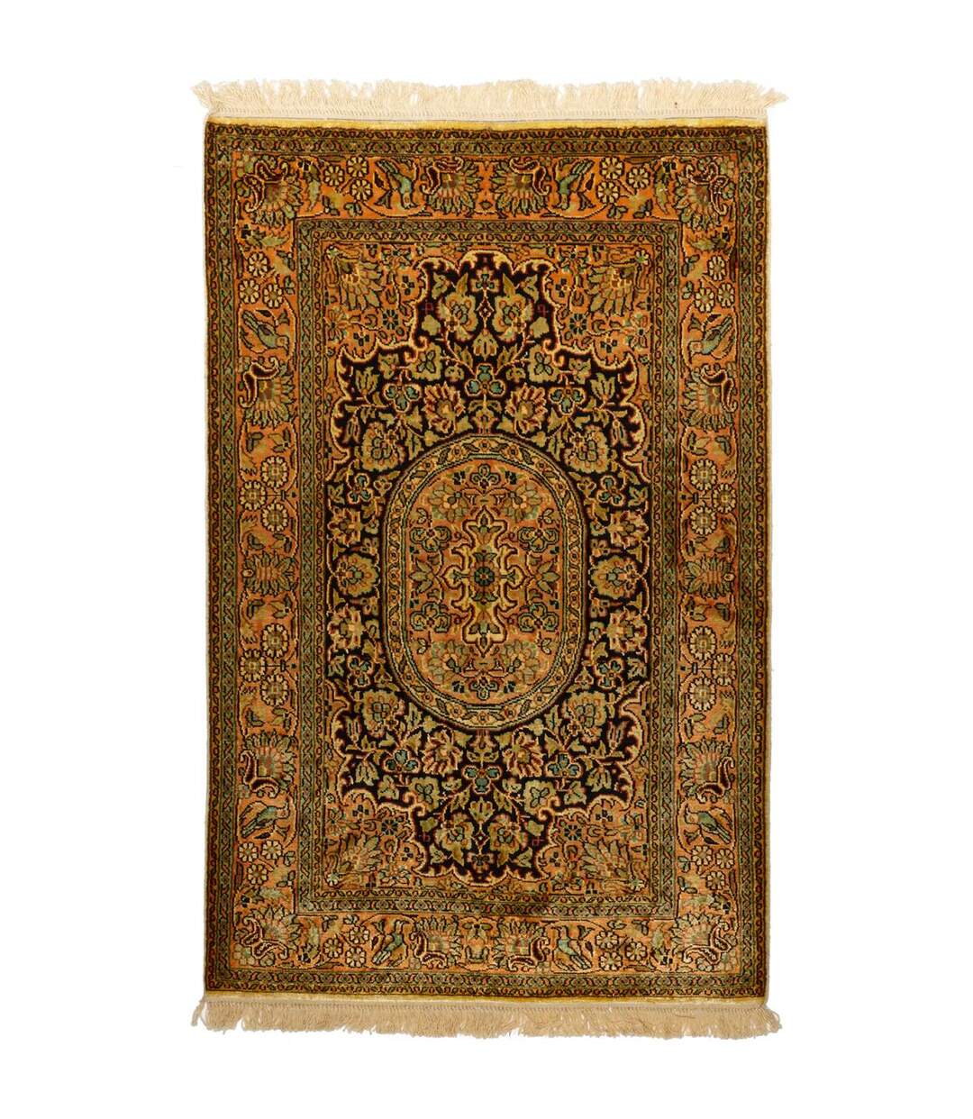 Authentique tapis d'Orient fait main en rayonne CACHEMIR A-1