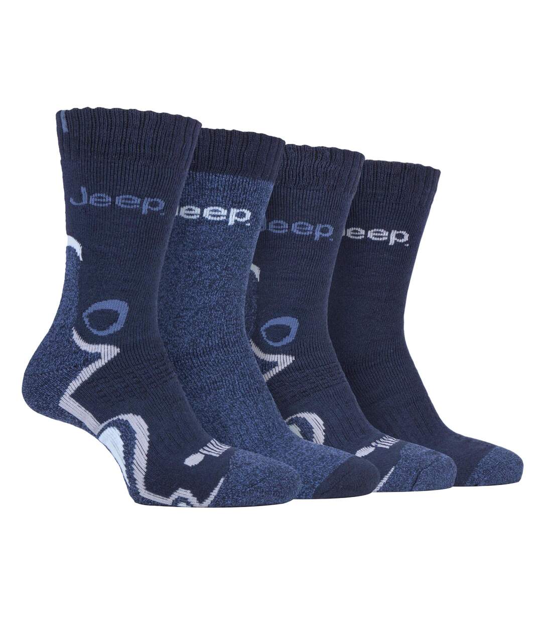 JEEP - 4 Pk Mens Cushioned Luxury Boot Socks-1