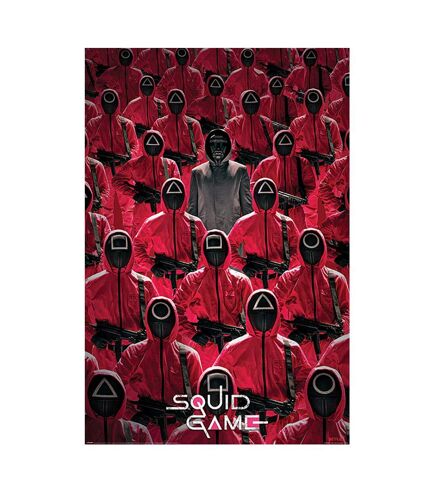 Squid Game Crowd Poster (Red/Black/White) (61cm x 91cm) - UTTA9259