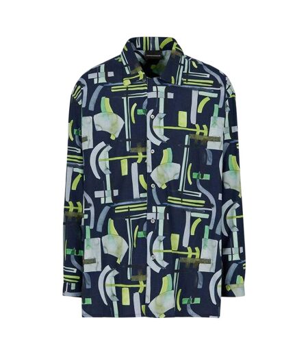 Chemise Manches Longues Motif/style Abstrait Homme Bleu Marine Emporio Armani EA7