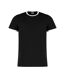 Kustom Kit - T-shirt RINGER - Homme (Noir / blanc) - UTBC4781
