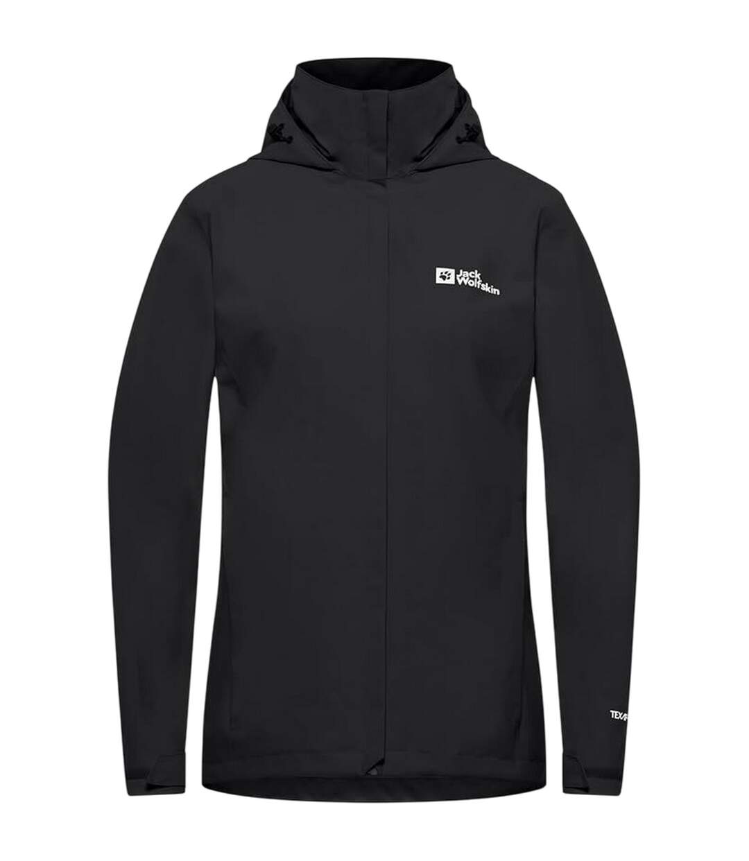 Womens/ladies Trailtime Waterproof Jacket Black Jack Wolfskin-2