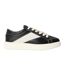 Mens Leather Low Cut Trainers Black Off White Belier-2