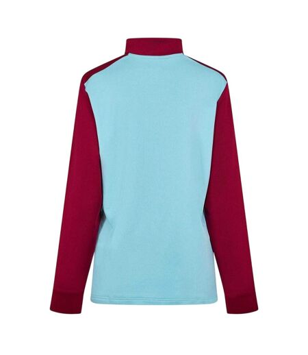 Womens/ladies Aston Martin Drill Top Sky Blue Castore