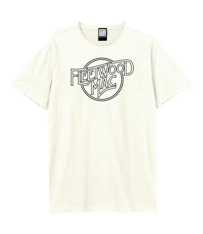 Unisex Adult Line Art Logo Fleetwood Mac T-shirt Vintage White Amplified