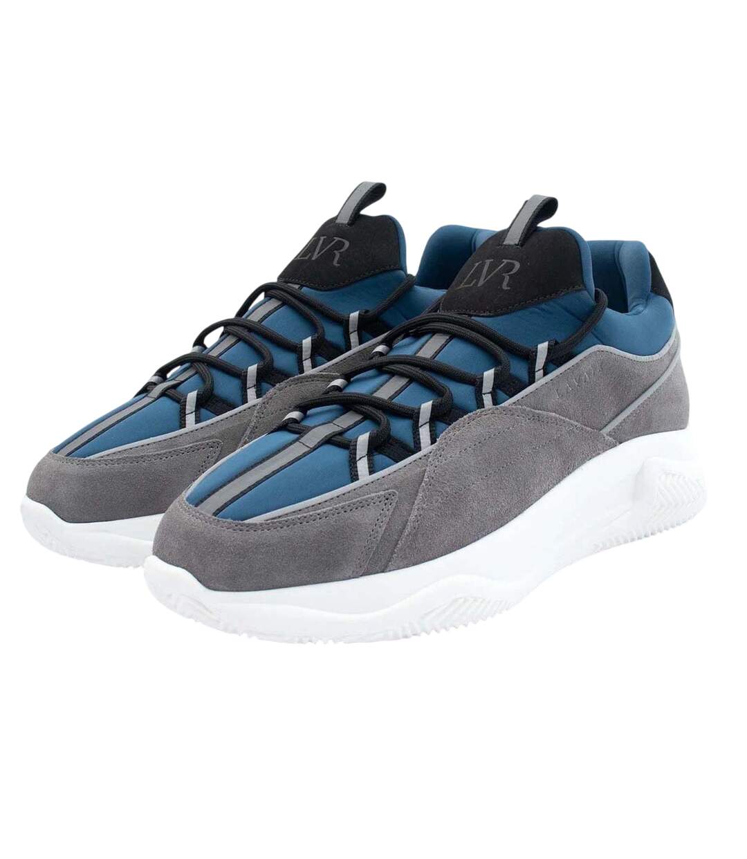 Mens Creator 2.0 Logo Leather Trainers Navy Lavair-3