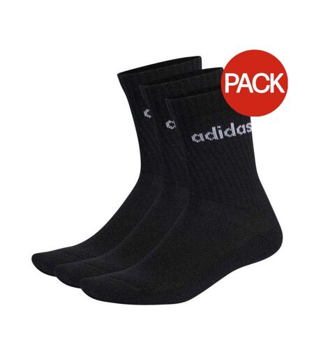 Lot De 3  Chaussettes Motif/style Linéaire Adulte Noir Adidas