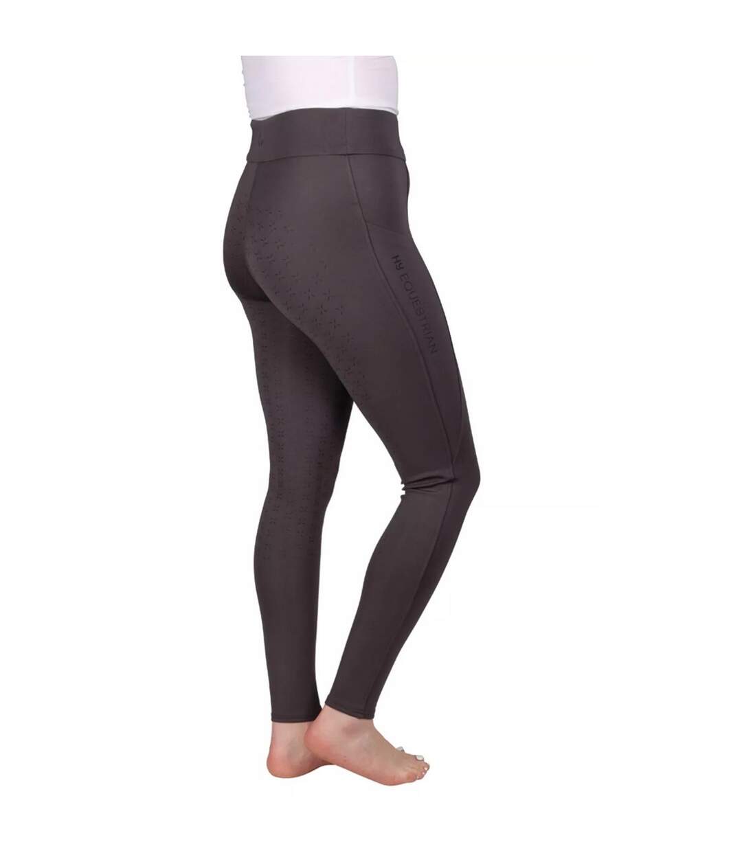 Collant d'équitation melton femme anthracite HyPERFORMANCE-2