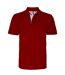 Asquith & Fox Mens Classic Fit Contrast Polo Shirt (Red/ White) - UTRW4810