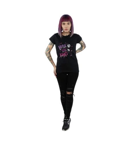 Disney T-shirt en coton Womens/Ladies Nightmare Before Christmas Hail The King (Noir) - UTBI35550