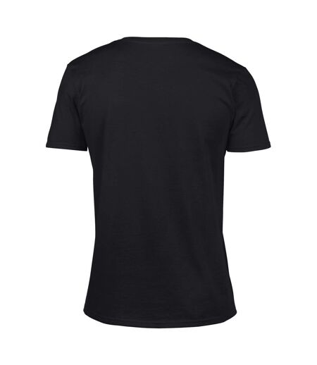 Gildan Mens Soft Style V-Neck Short Sleeve T-Shirt (Black) - UTBC490