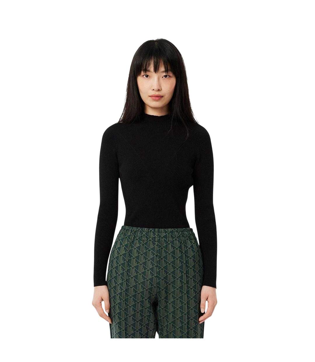 Sweat Motif/style 3d Femme Noir Lacoste-4