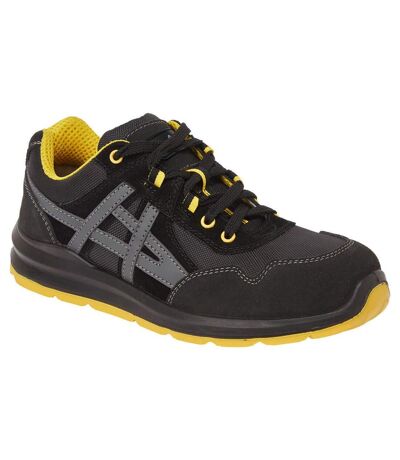 Unisex adult steelite mersey leather safety trainers black Portwest