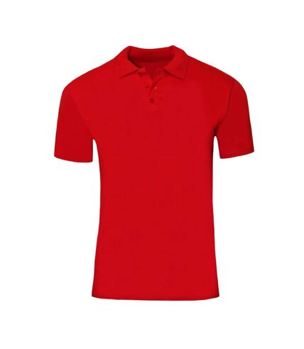 SOLS Mens Prescott Jersey Short Sleeve Polo Shirt (Red)