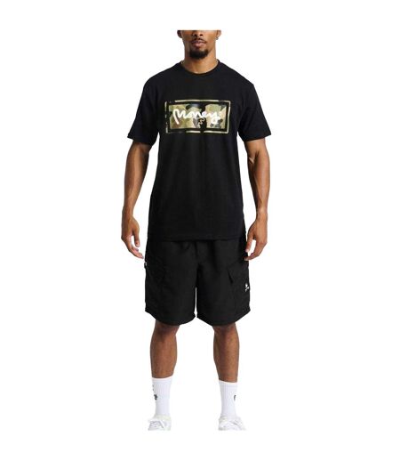 Pack Of 3  Mens Camo Box T-shirt  Black White Grey Melange Money