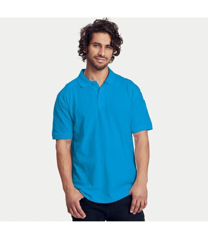 Tri Dri Mens Panelled Short Sleeve Polo Shirt (Sapphire)