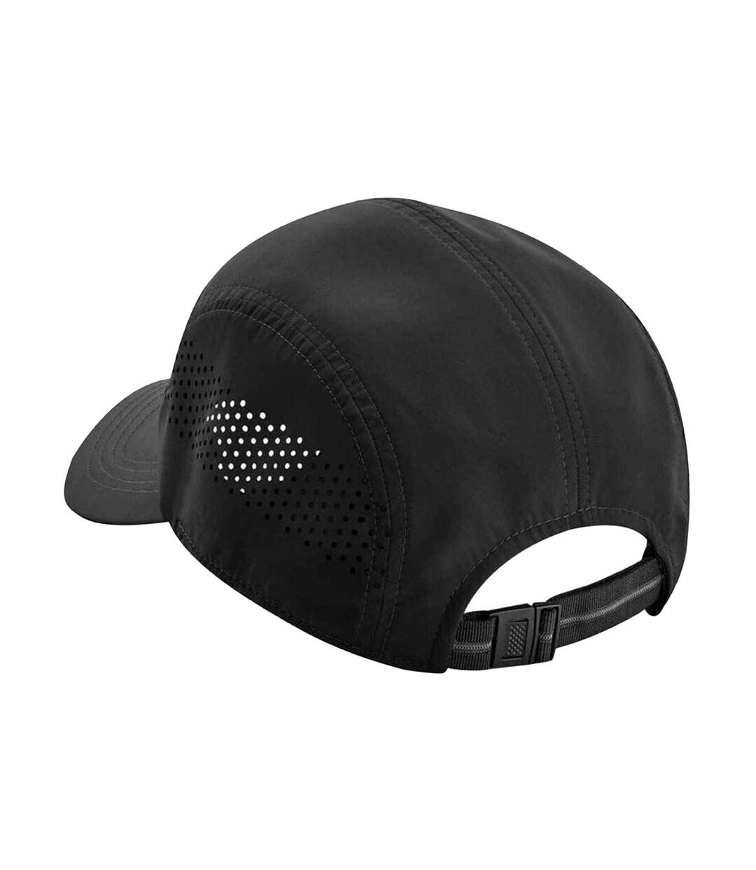 Unisex adult technical running baseball cap black Beechfield-2