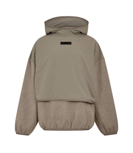 Sweat À Capuche Motif/style Superposé Homme Gris Gris Chiné Fear Of God Essentials