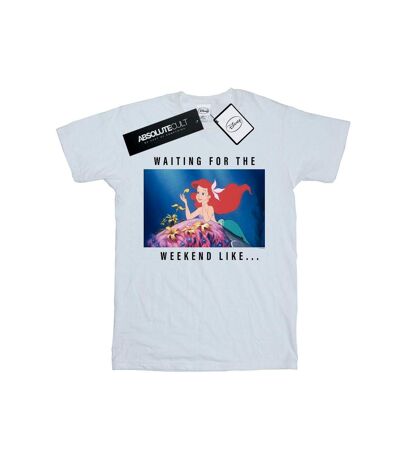 Disney Princess - T-shirt ARIEL WAITING FOR THE WEEKEND - Homme (Blanc) - UTBI44279