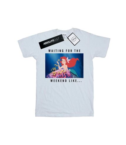 Disney Princess - T-shirt ARIEL WAITING FOR THE WEEKEND - Femme (Blanc) - UTBI42790