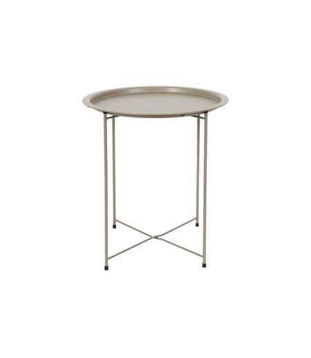 Table d'Appoint en Métal Sienna 50cm Beige