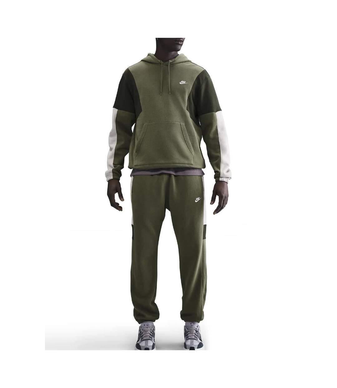 Survêtement vert homme nike m nk club fleece-1