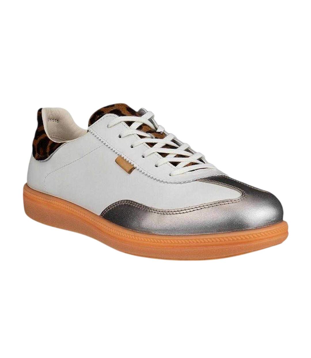 Tennis Motif/style Imprimé Léopard Femme Gris Blanc Ecco-3