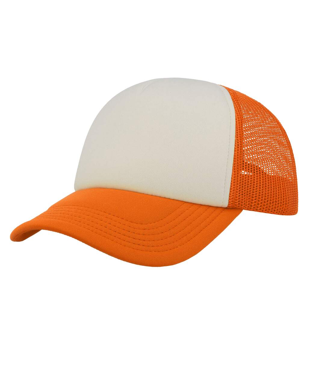 Casquette De Rappeur Blanc Orange Fluo Atlantis Headwear-3