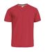 Duke Mens Signature 2 King Size Cotton V Neck T-Shirt (Red) - UTDC184-1