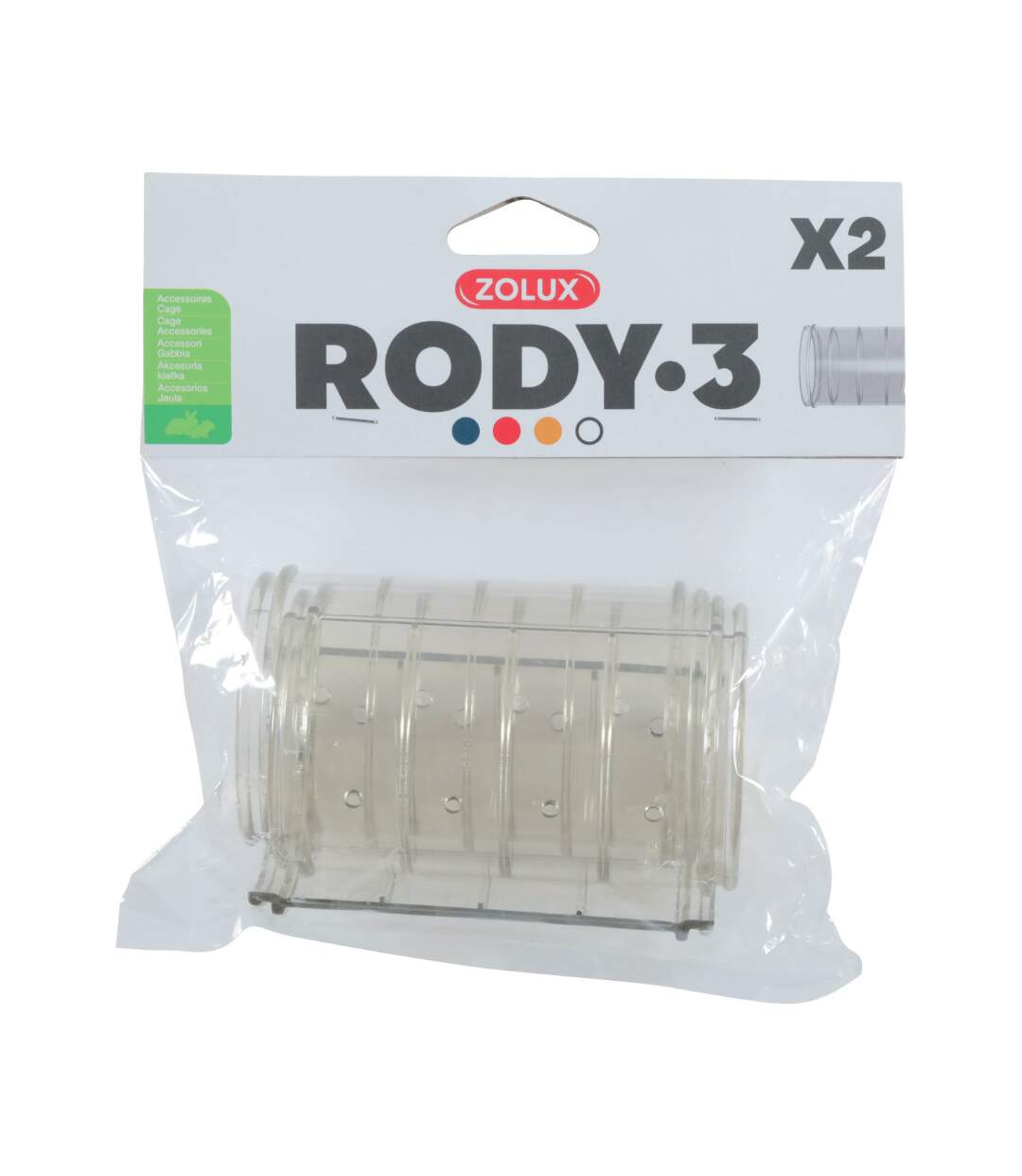 2 tubes droits pour connexion de cages Rody (Lot de 2)