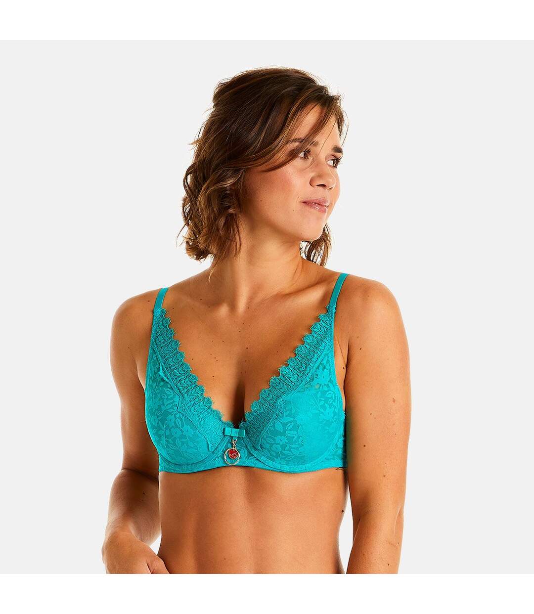 Soutien-gorge ampliforme coque moulée turquoise Royaume